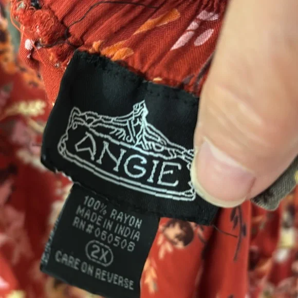 Floral Red Maxi Dress - Picture 5 of 5